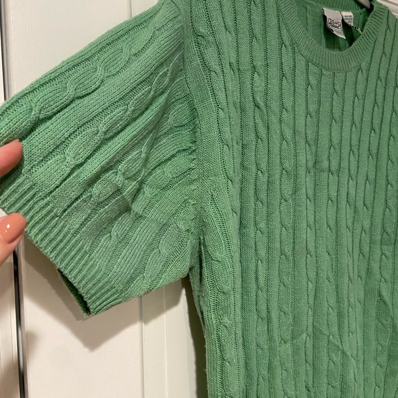 Haband Women’s XL Cable Knit Sweater - Green - Pre-Owned - Picture 4 of 12